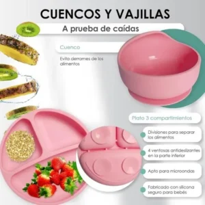 Set De Loza En Silicona Para Bebe