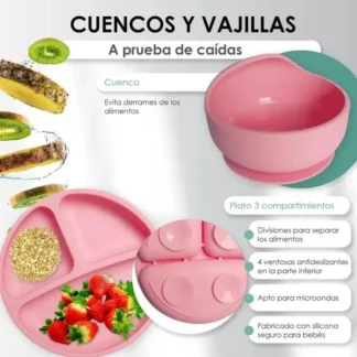 Set De Loza En Silicona Para Bebe