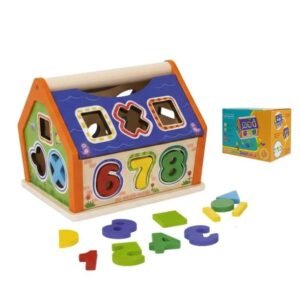 Casita didáctica con formas y números
