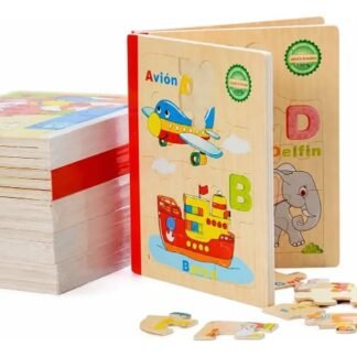 Libro de 6 rompecabezas de madera