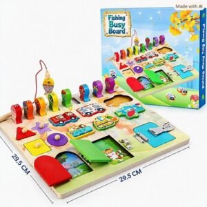 Tablero sensorial de madera – Busy Board